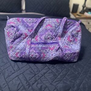 Vera Bradley Purple Pink Lilac Quilted Travel Duffel